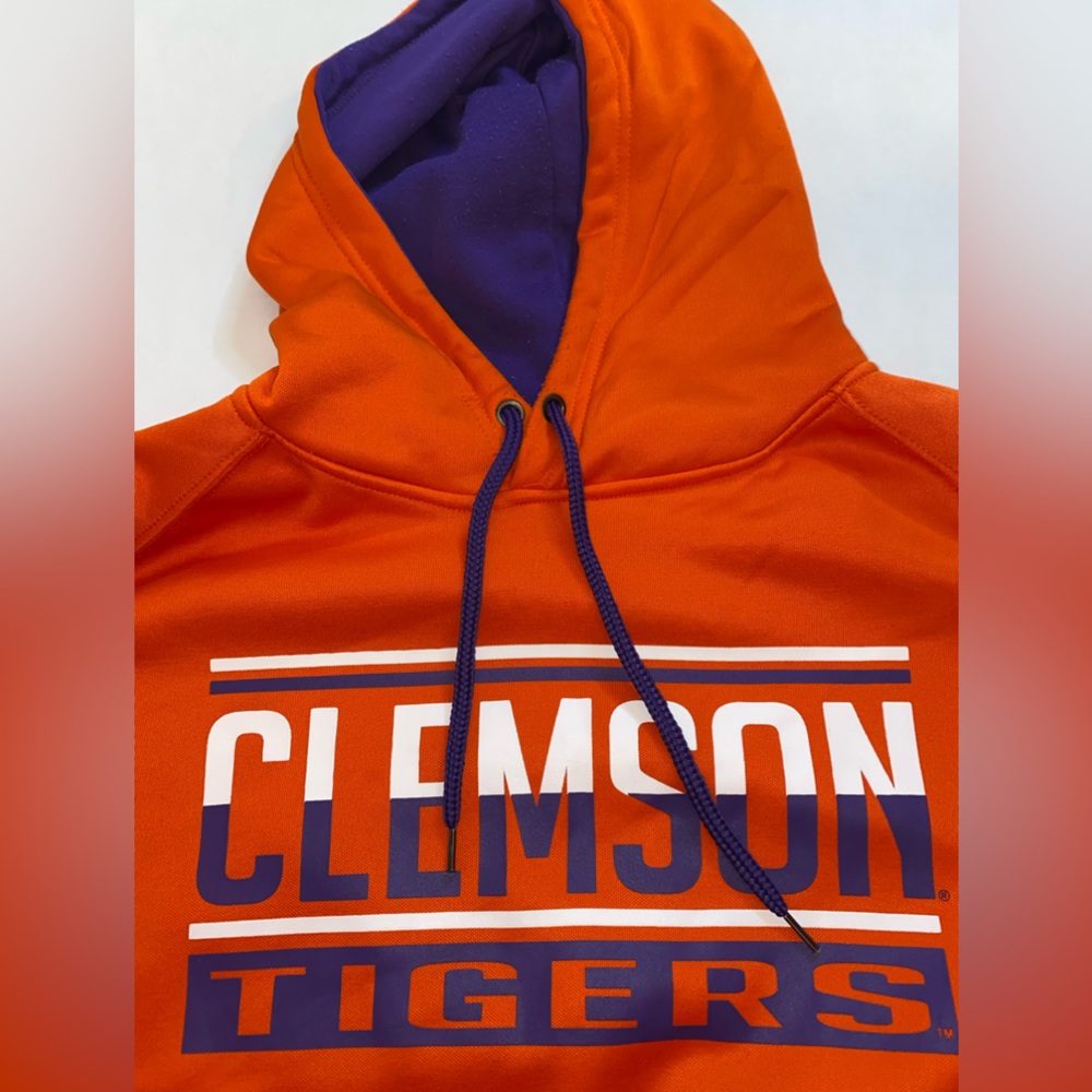 Clemson Tigers Performance Pullover Hoodie By Colosseum XL EUC